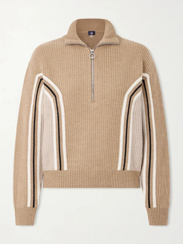 Fusalp Mirala Striped Ribbed Wool Sweater