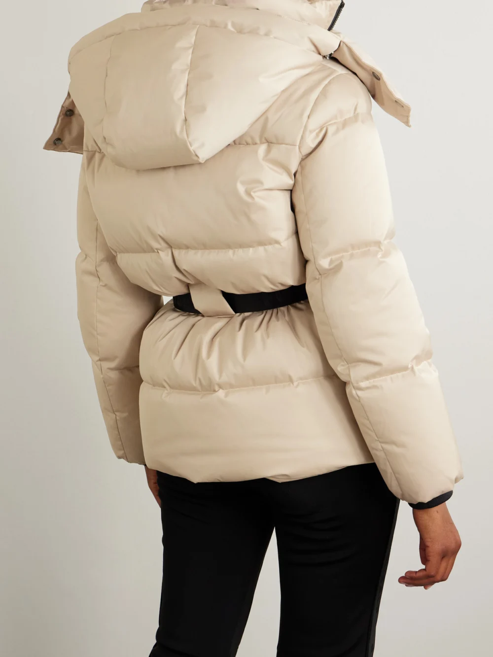 Back view of the Fusalp Oria Belted Hooded Quilted Down Ski Jacket