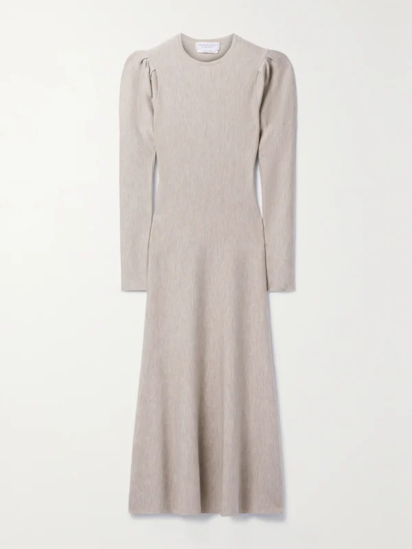 Gabriela Hearst Hannah Wool and Cashmere-blend Midi Dress