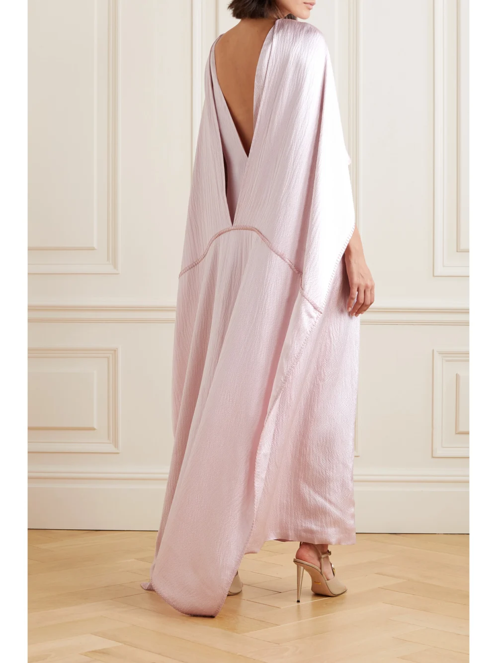 Back view of the Gabriela Hearst Hunter Silk-crepon Maxi Dress