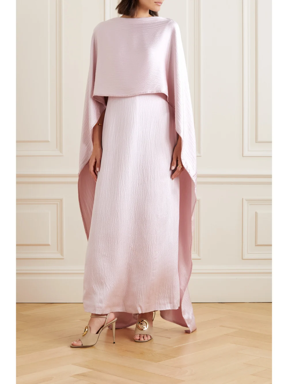 Gabriela Hearst Hunter Silk-crepon Maxi Dress, worn by a model