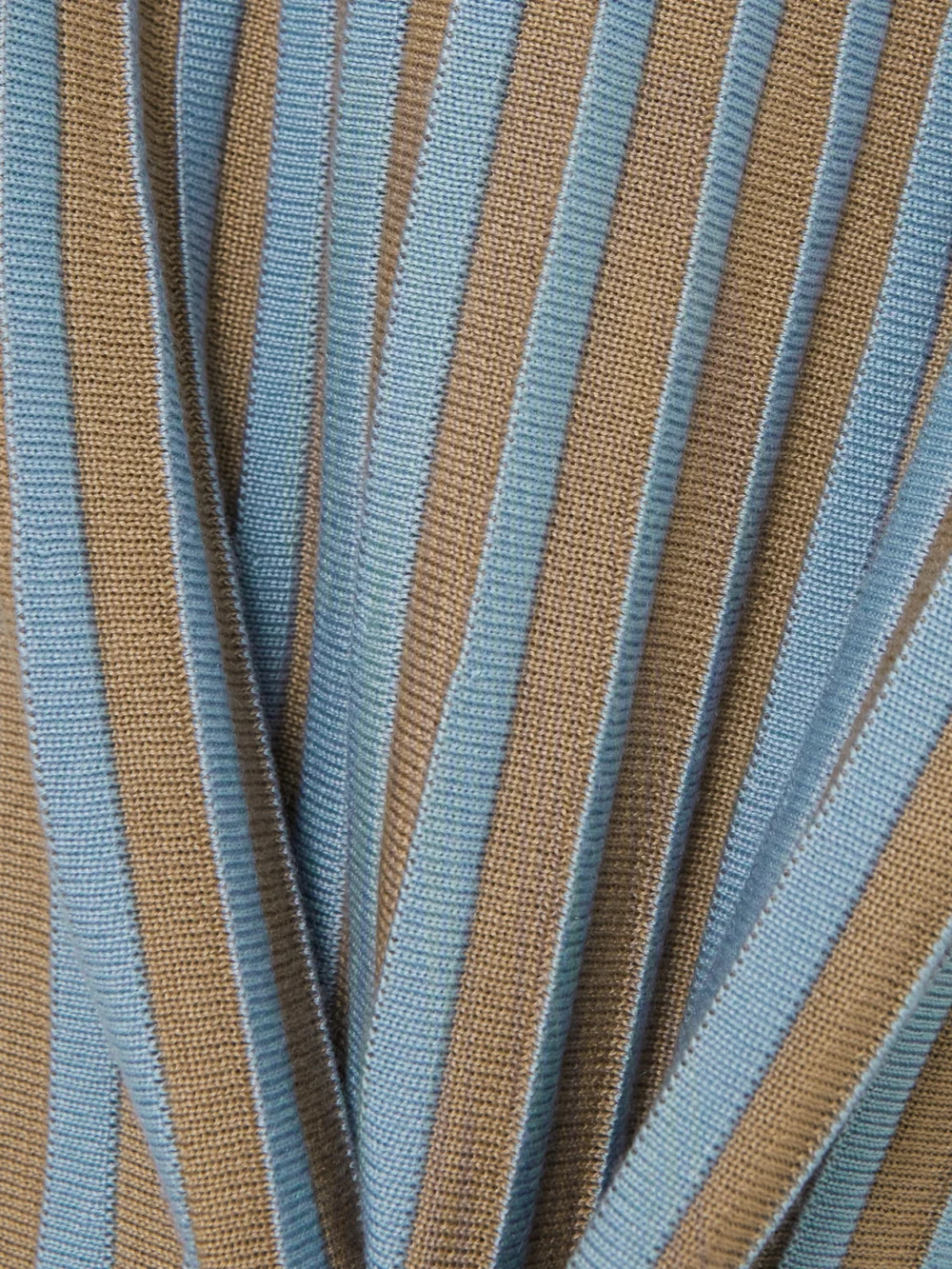 Close-up detail of the Gabriela Hearst Lee Striped Silk and Cashmere-blend Maxi Dress