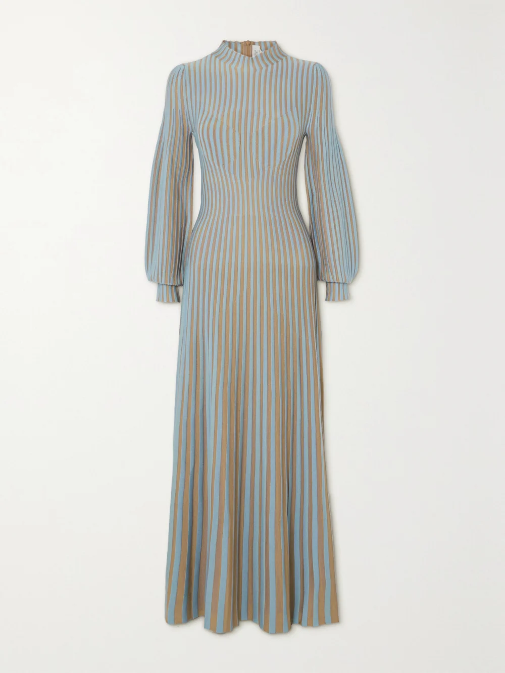 Gabriela Hearst Lee Striped Silk and Cashmere-blend Maxi Dress in blue
