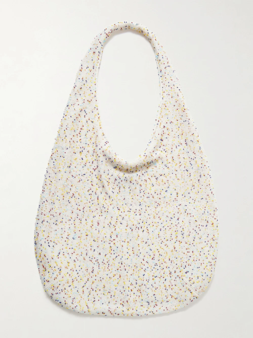 Back view of the Gabriela Hearst Manasa Bead-embellished Cashmere Shoulder Bag