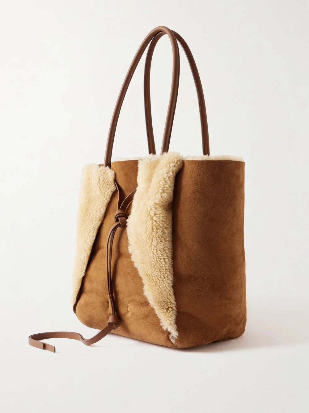 Back view of the Gabriela Hearst Marija Shearling Tote