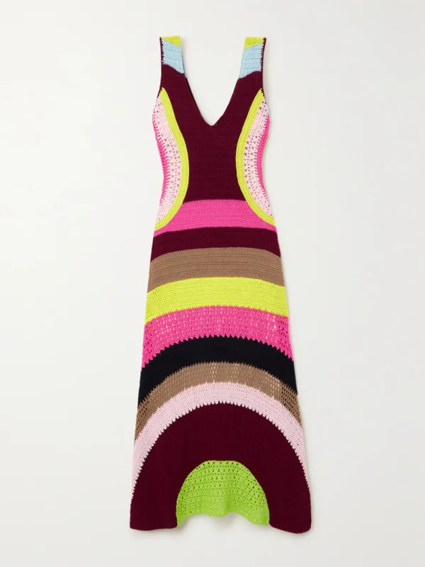 Gabriela Hearst Ocon Striped Wool and Cashmere-blend Maxi Dress