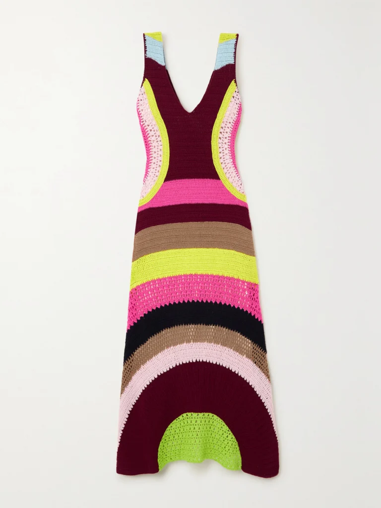 Gabriela Hearst Ocon Striped Wool and Cashmere-blend Maxi Dress