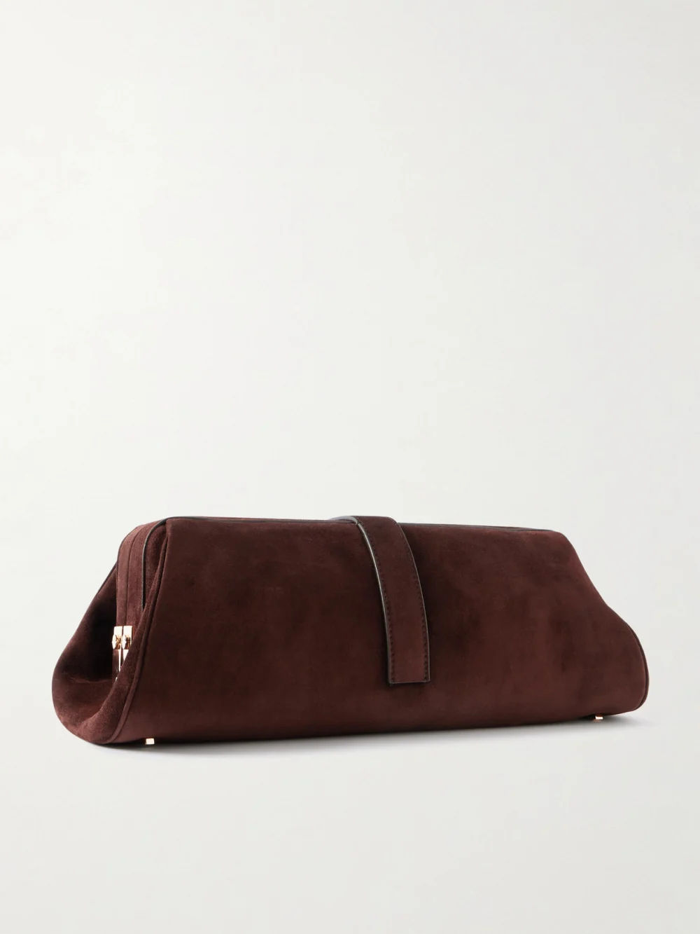 Back view of the Gabriela Hearst Paola Suede Clutch