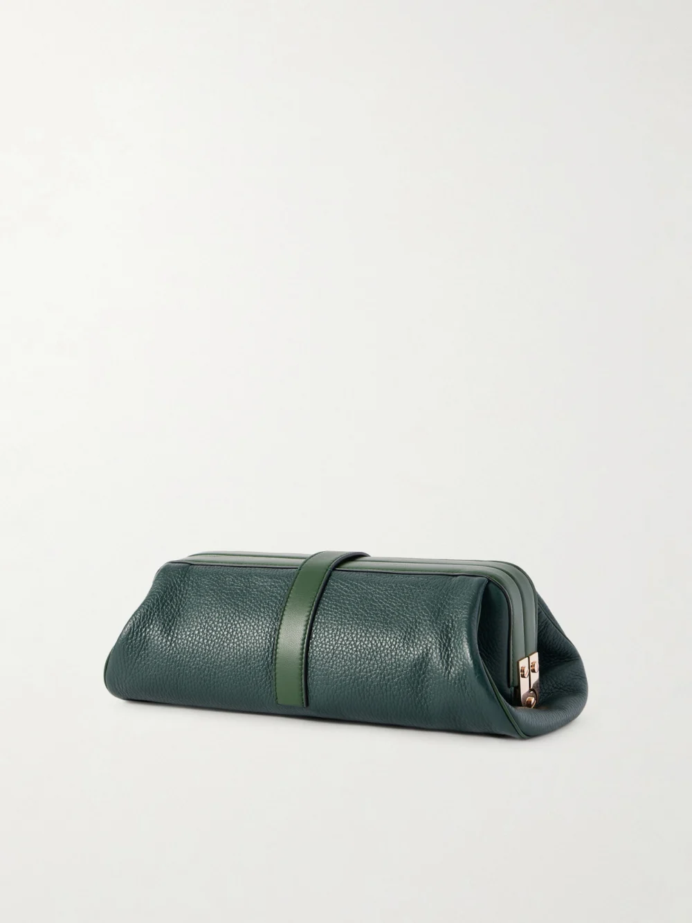 Back view of the Gabriela Hearst Paola Textured-leather Clutch