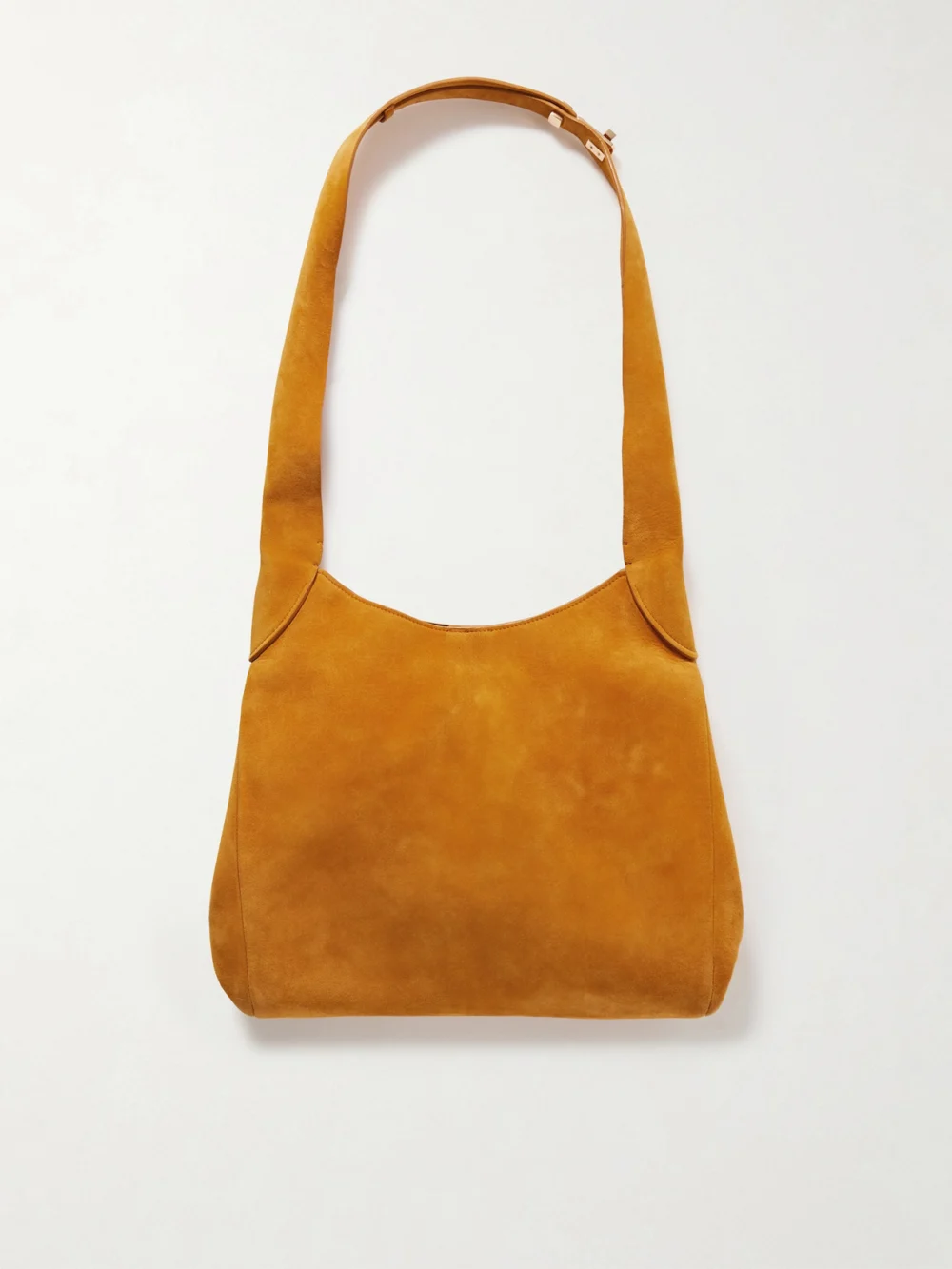 Gabriela Hearst Small Suede Shoulder Bag in marigold