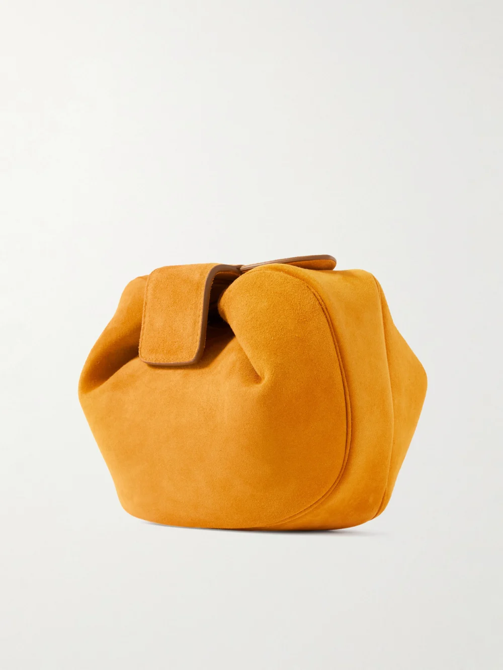 Back view of the Gabriela Hearst Soft Demi Suede Clutch