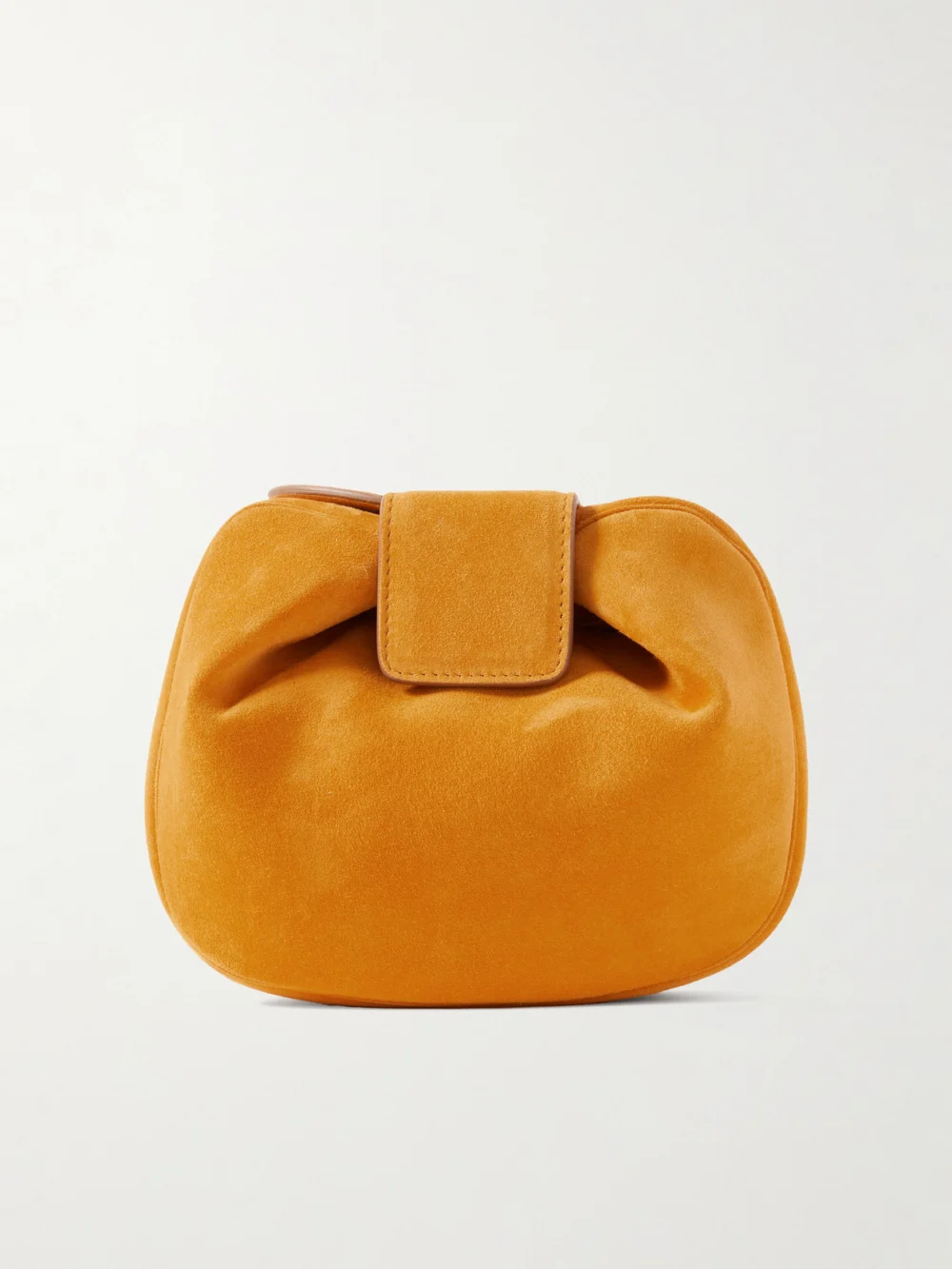 Gabriela Hearst Soft Demi Suede Clutch in marigold