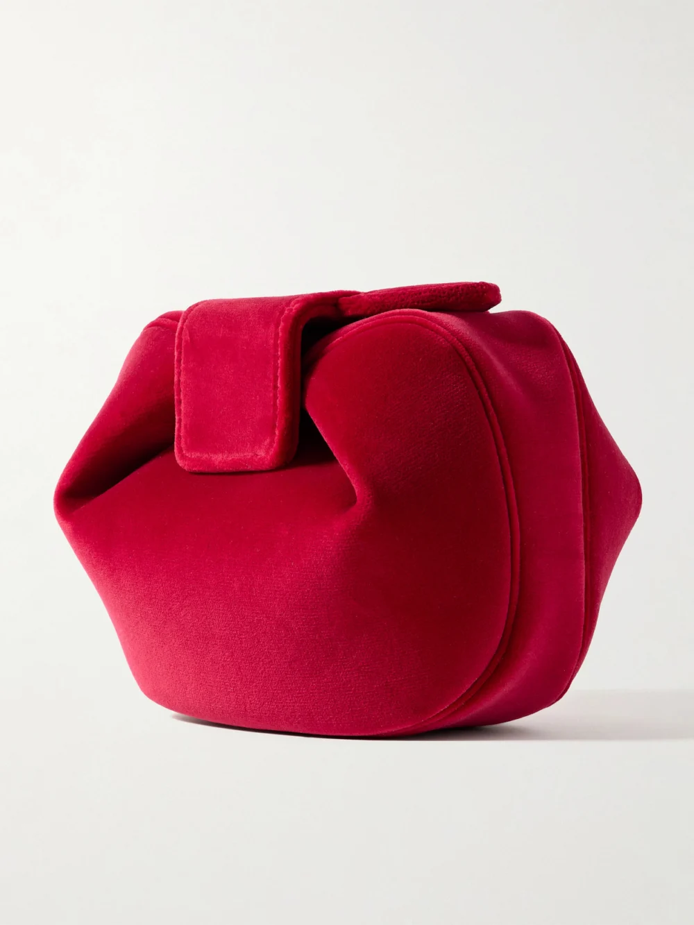 Back view of the Gabriela Hearst Soft Demi Velvet Clutch
