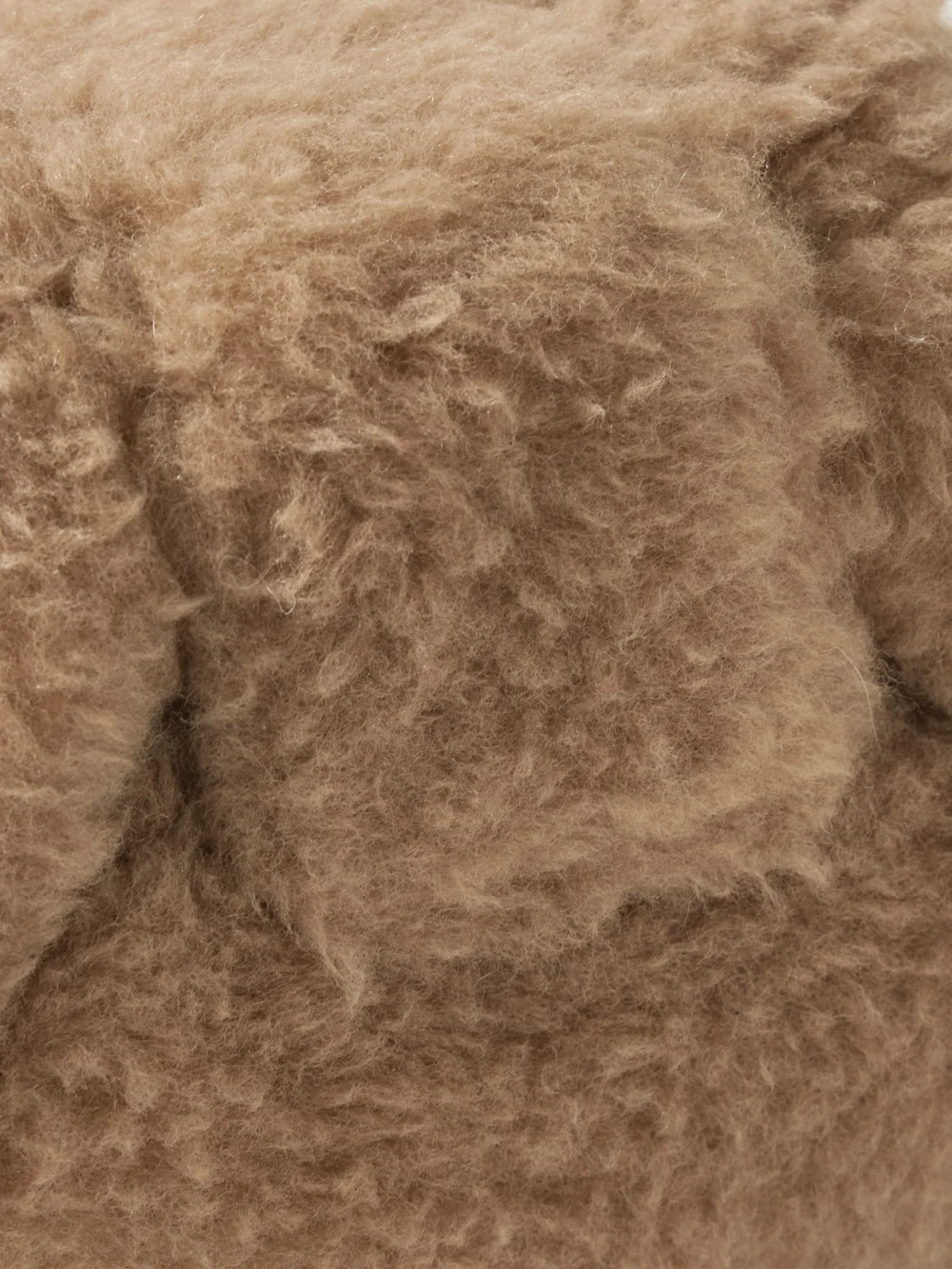 Close-up detail of the Gabriela Hearst Soft Demi Wool, Silk and Cashmere-blend Clutch