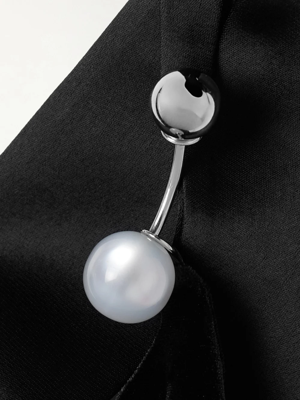 Close-up detail of the Galvan Avedon Open-back Embellished Stretch-velvet Gown