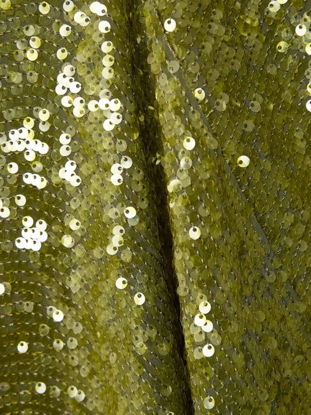 Close-up detail of the Galvan Moonlight Valletta Sequined Crepe De Chine Gown