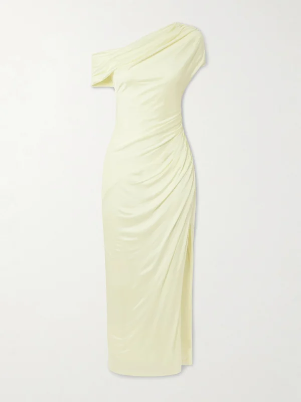 Galvan Off-the-shoulder Draped Stretch-jersey Maxi Dress