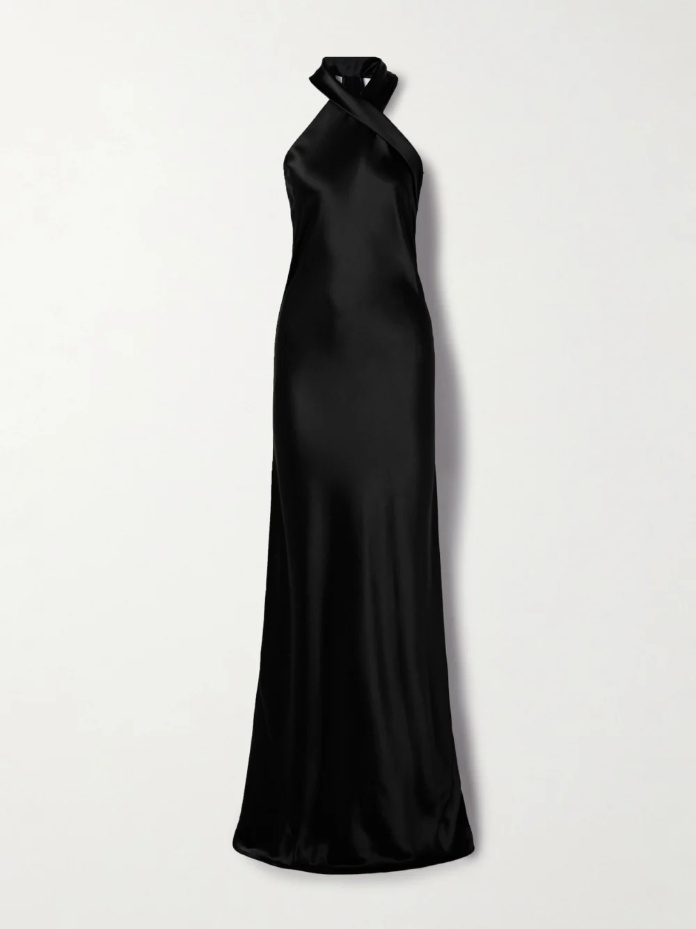 Galvan Pandora Satin Gown in black