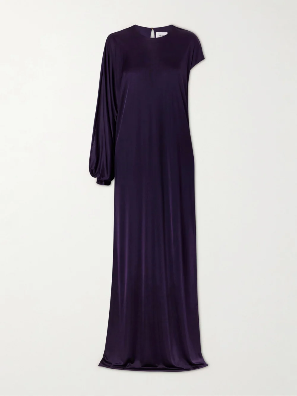 Galvan Roman Asymmetric Jersey Gown in navy