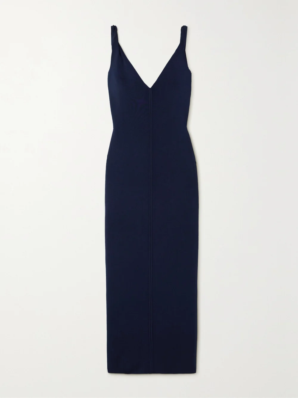 Galvan Tyra Stretch-knit Midi Dress in midnight blue
