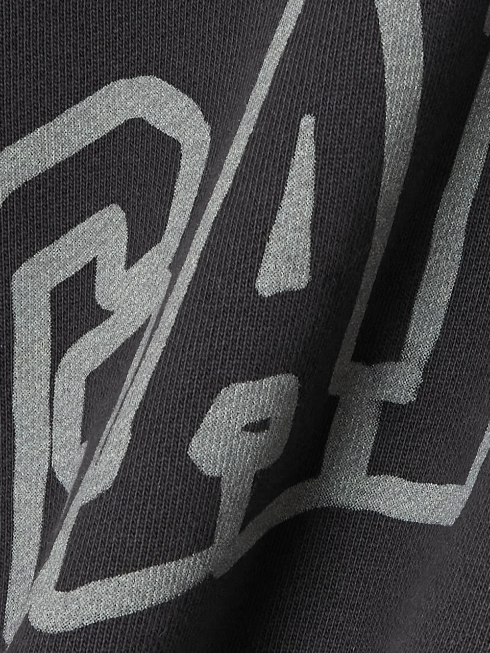 Close-up detail of the Ganni Oversized Printed Organic Cotton-jersey Hoodie