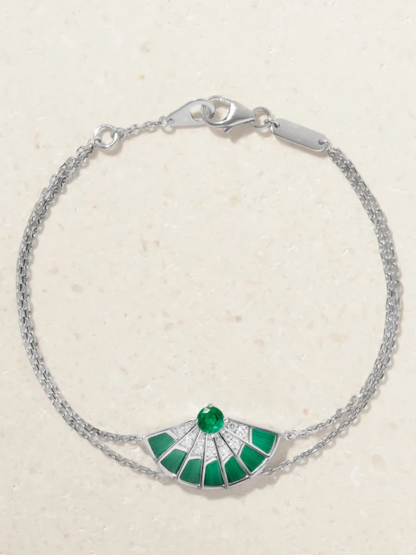 Garrard Fanfare Symphony 18-karat White Gold Multi-stone Bracelet