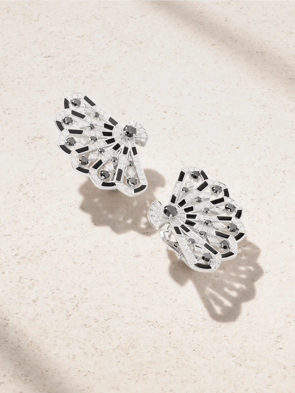 Garrard Fanfare Symphony 18-karat White Gold, Spinel and Diamond Earrings