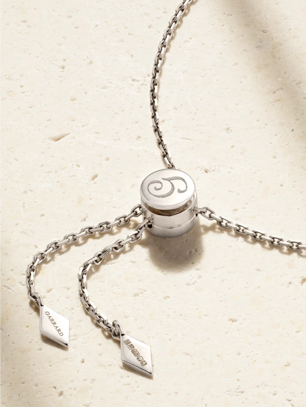 Back view of the Garrard Lotus Flower 18-karat White Gold, Sapphire and Diamond Necklace