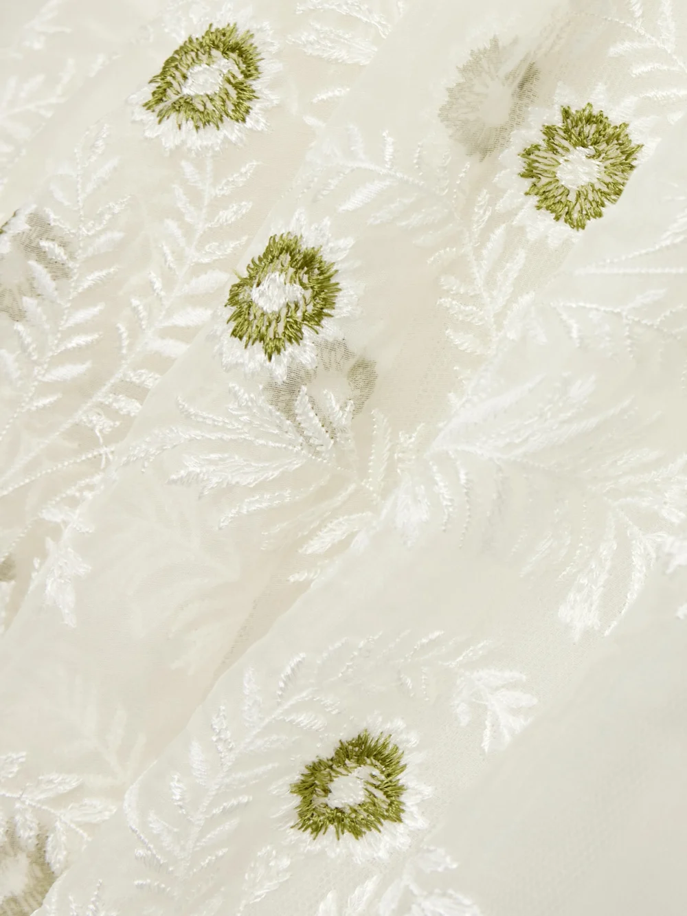 Close-up detail of the Giambattista Valli Cutout Chiffon-trimmed Embroidered Silk-organza Gown