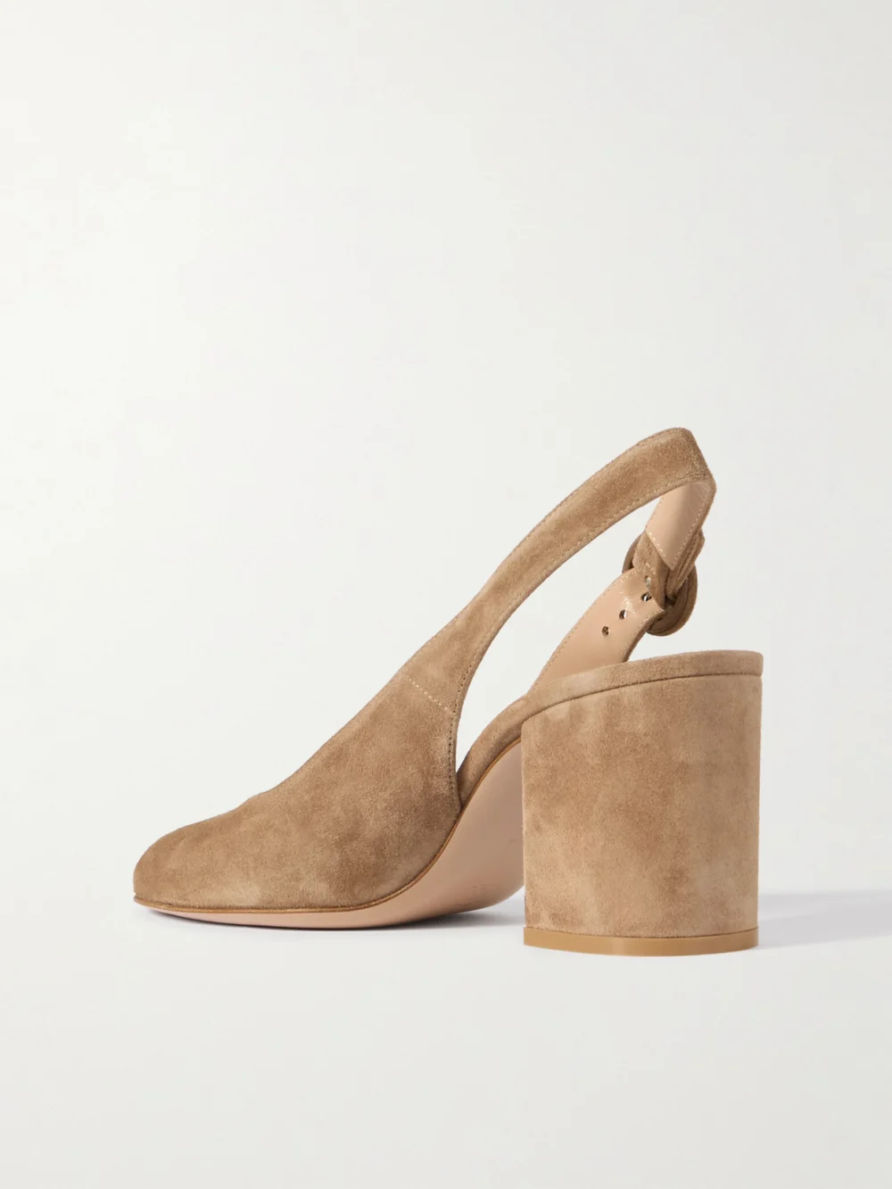 Back view of the Gianvito Rossi 70 Suede Pumps