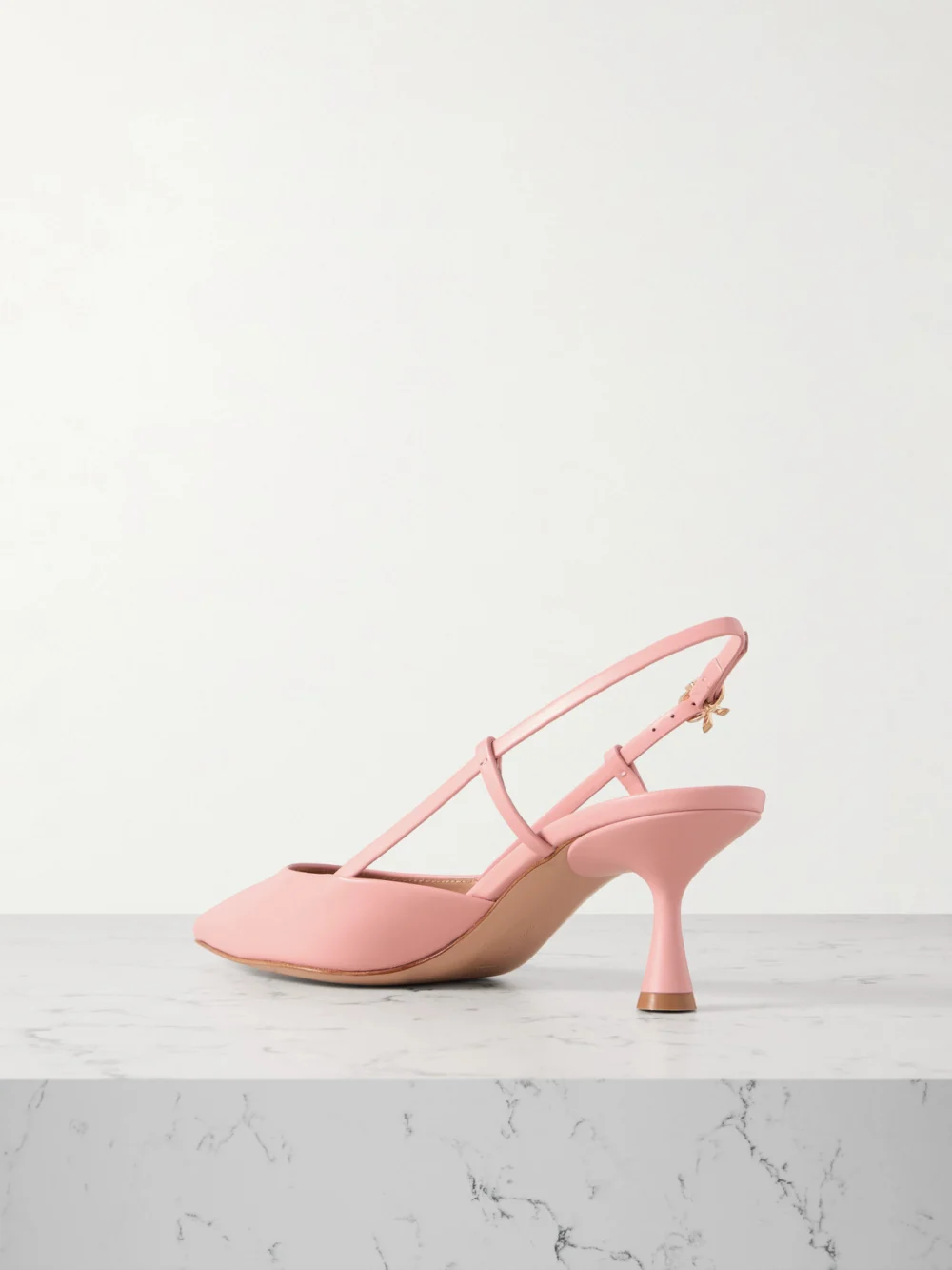 Back view of the Gianvito Rossi Ascent 55 Leather Slingback Pumps