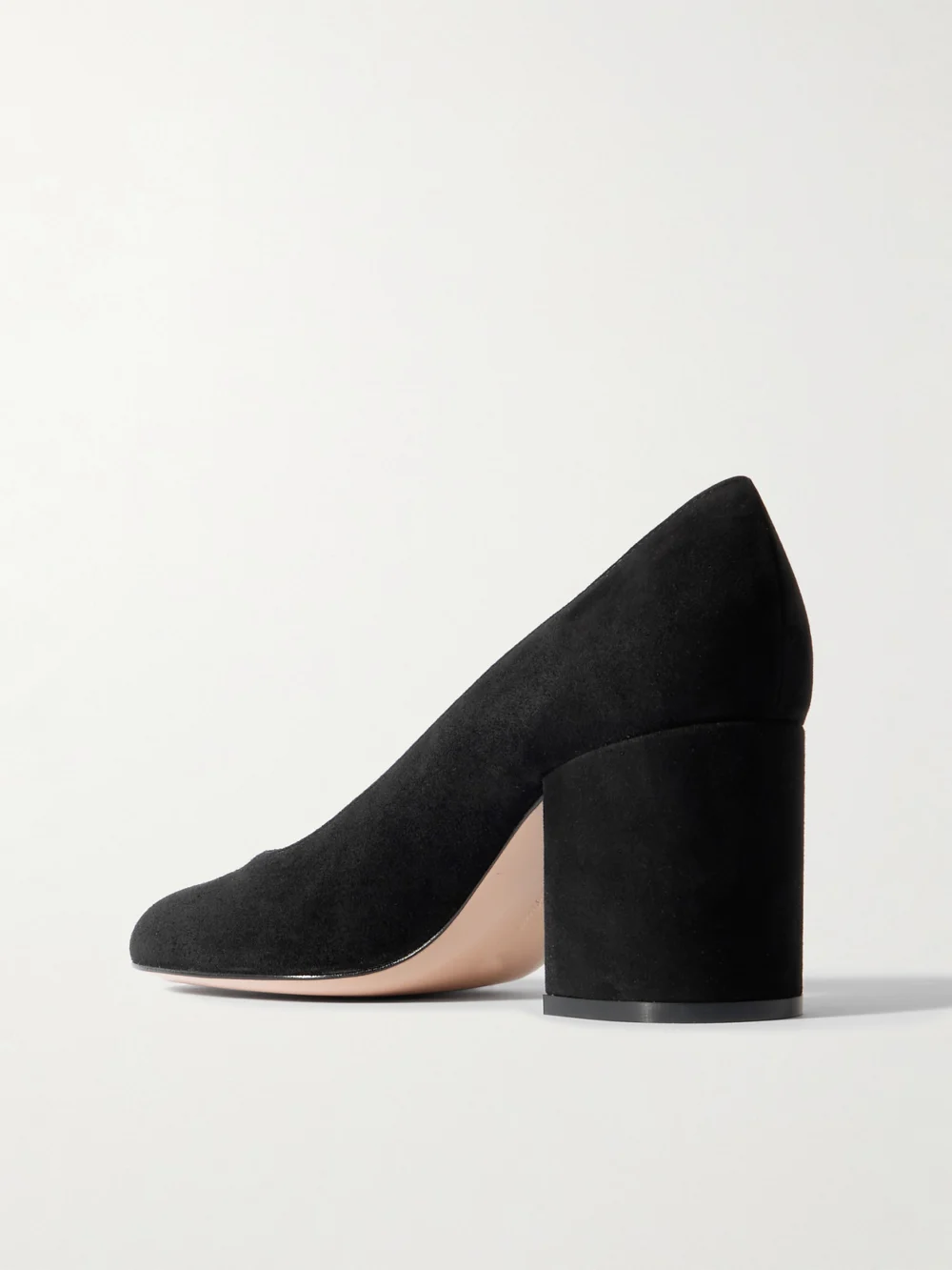 Back view of the Gianvito Rossi Joelle 70 Suede Pumps