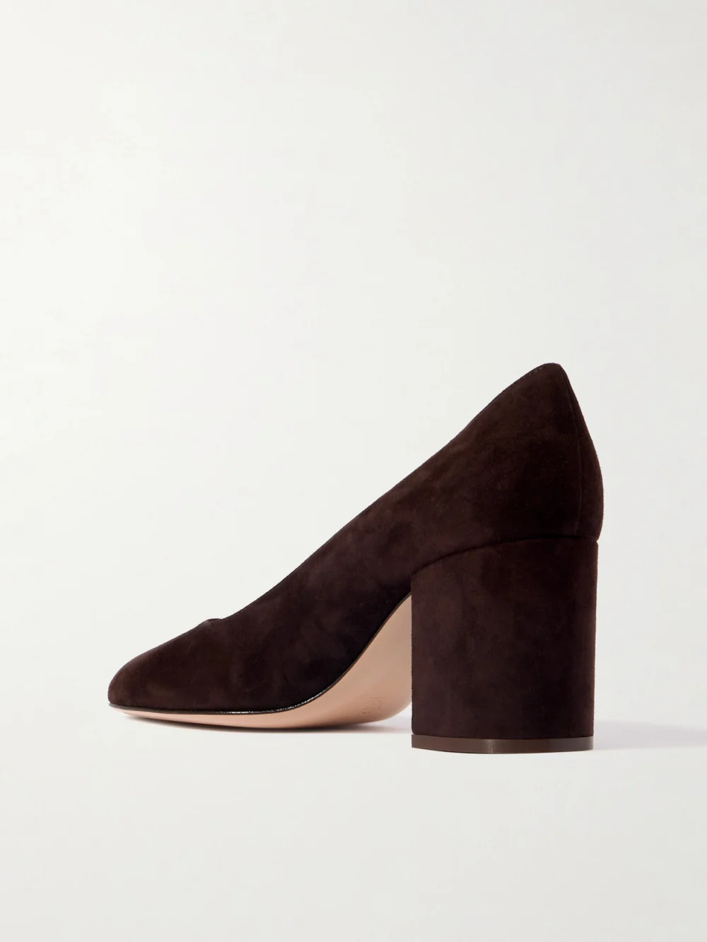 Back view of the Gianvito Rossi Joelle 70 Suede Pumps