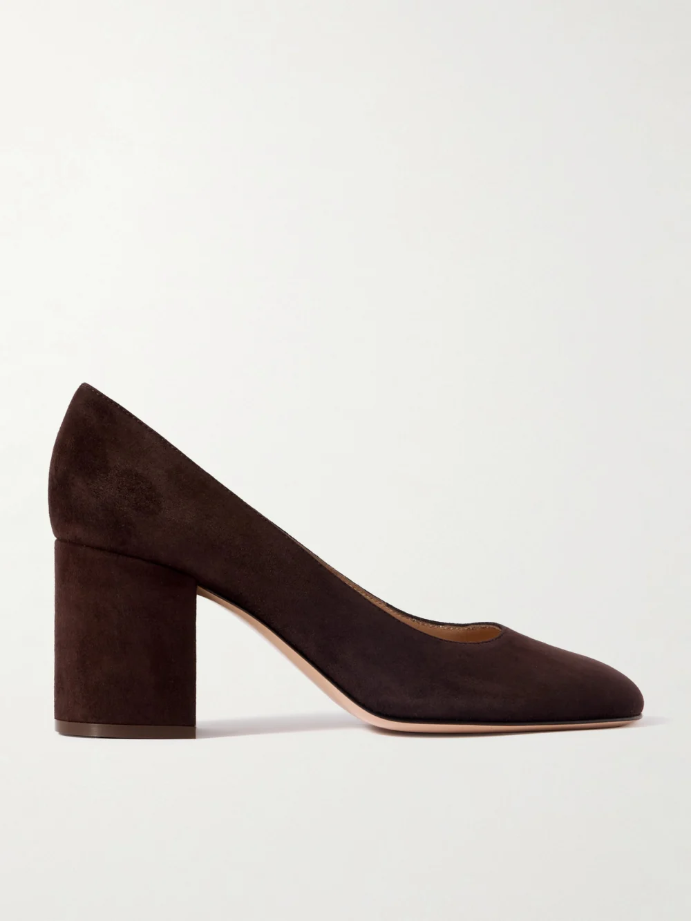 Gianvito Rossi Joelle 70 Suede Pumps in chocolate