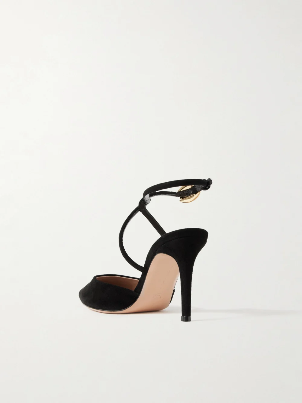 Back view of the Gianvito Rossi Jungle Mamba 85 Suede Pumps