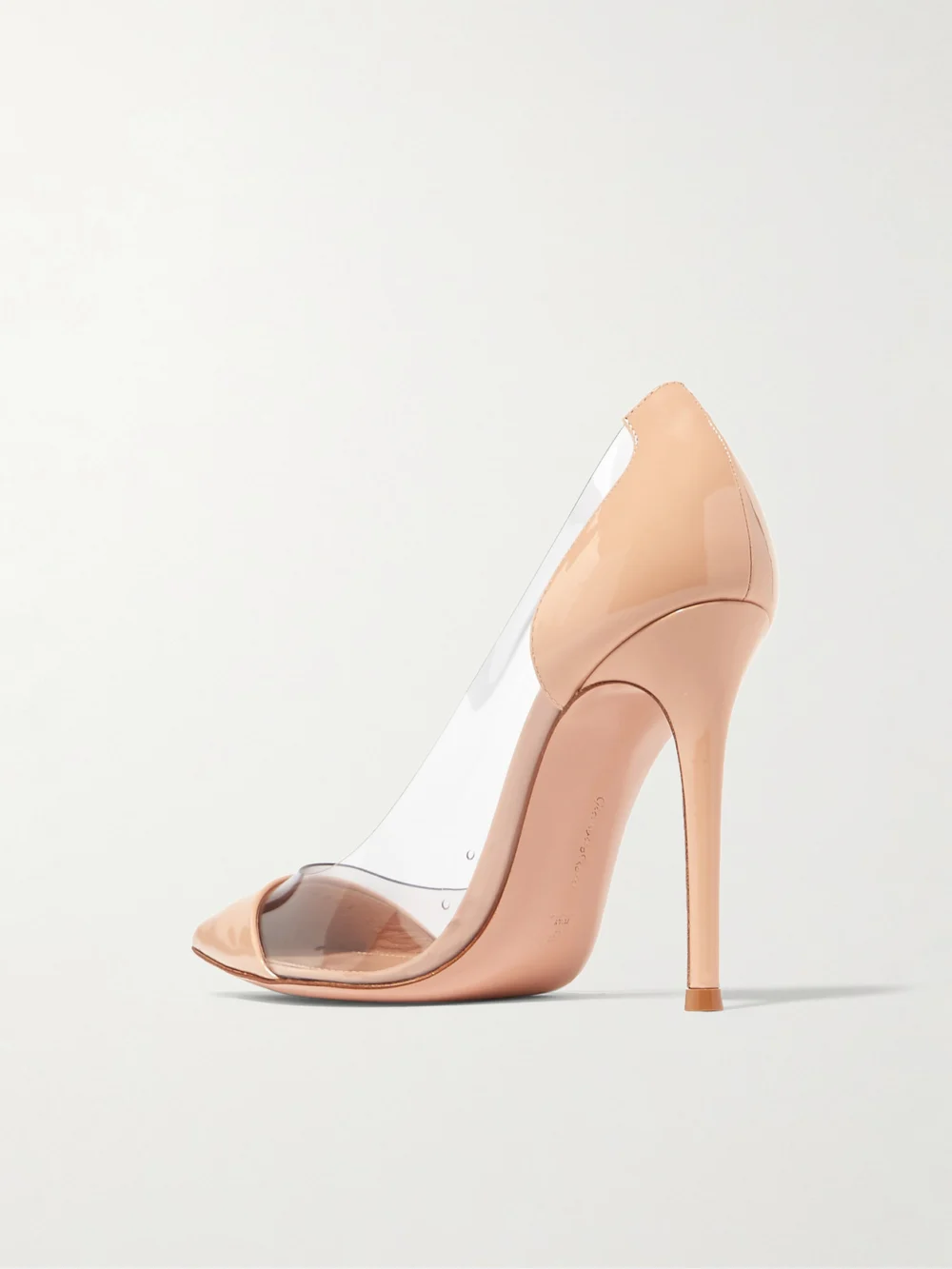 Back view of the Gianvito Rossi Plexi 105 Patent-leather and Pvc Pumps