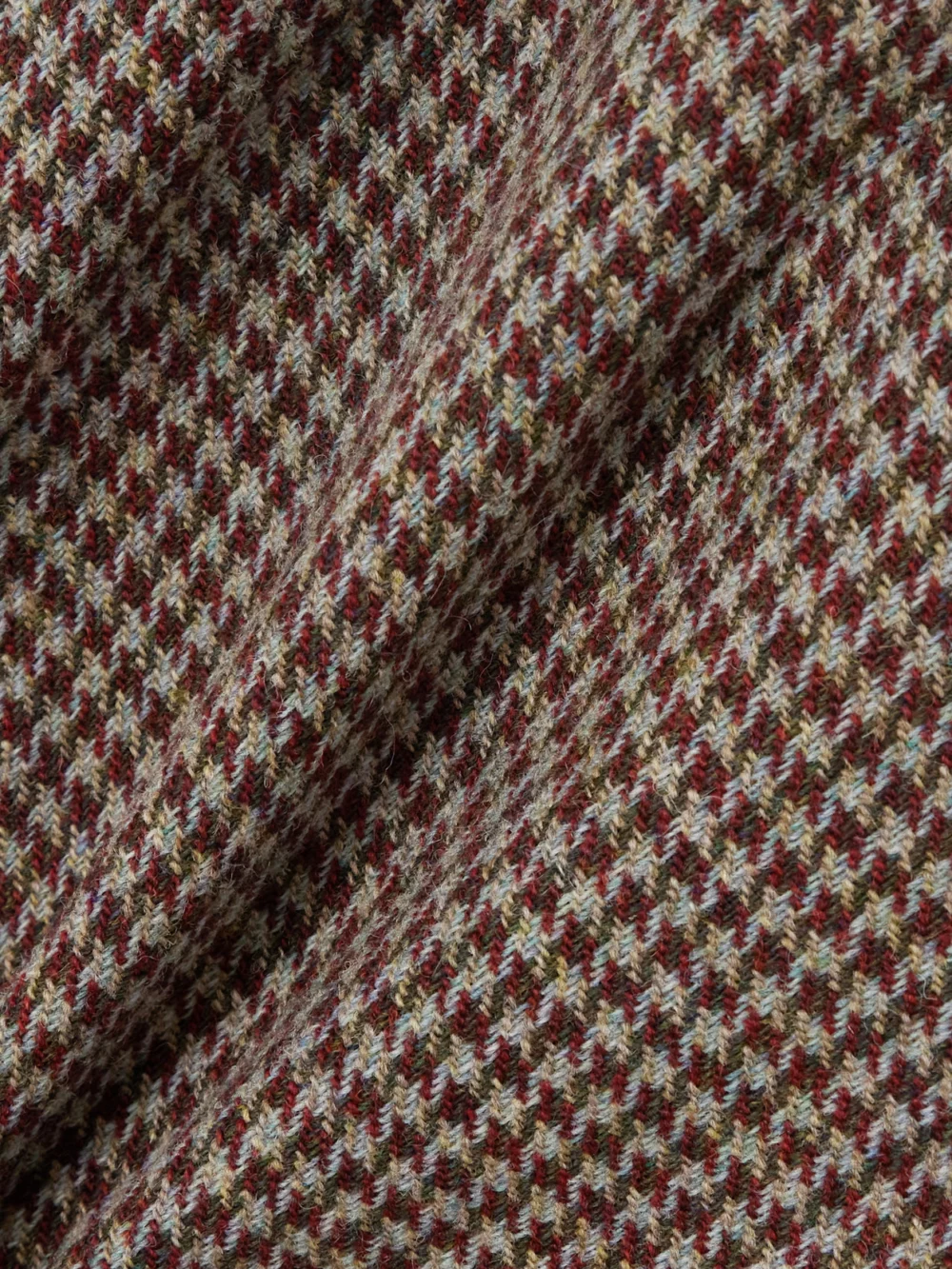 Close-up detail of the Giuliva Heritage Laura Houndstooh Wool Wide-leg Pants