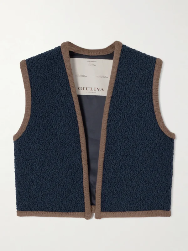 Giuliva Heritage The Lia Wool-blend Bouclé Vest
