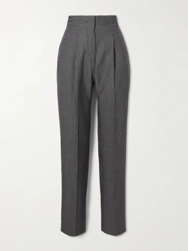Giuliva Heritage The Other Wool and Silk-blend Jacquard Tapered Pants