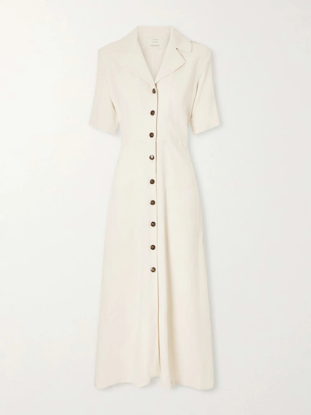 Giuliva Heritage Woven Midi Dress in white