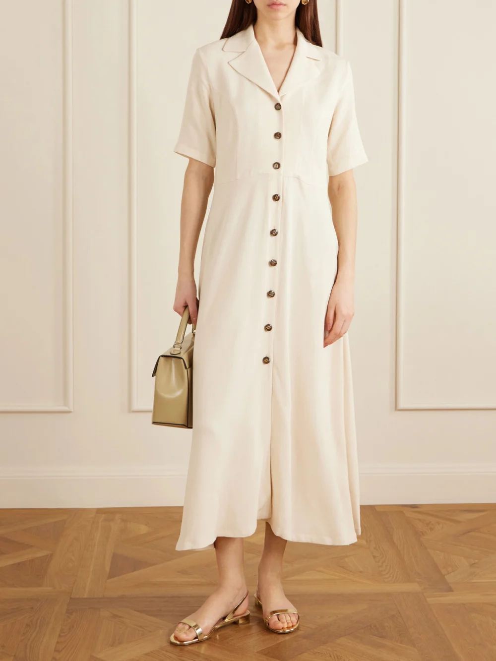 Giuliva Heritage Woven Midi Dress, worn by a model