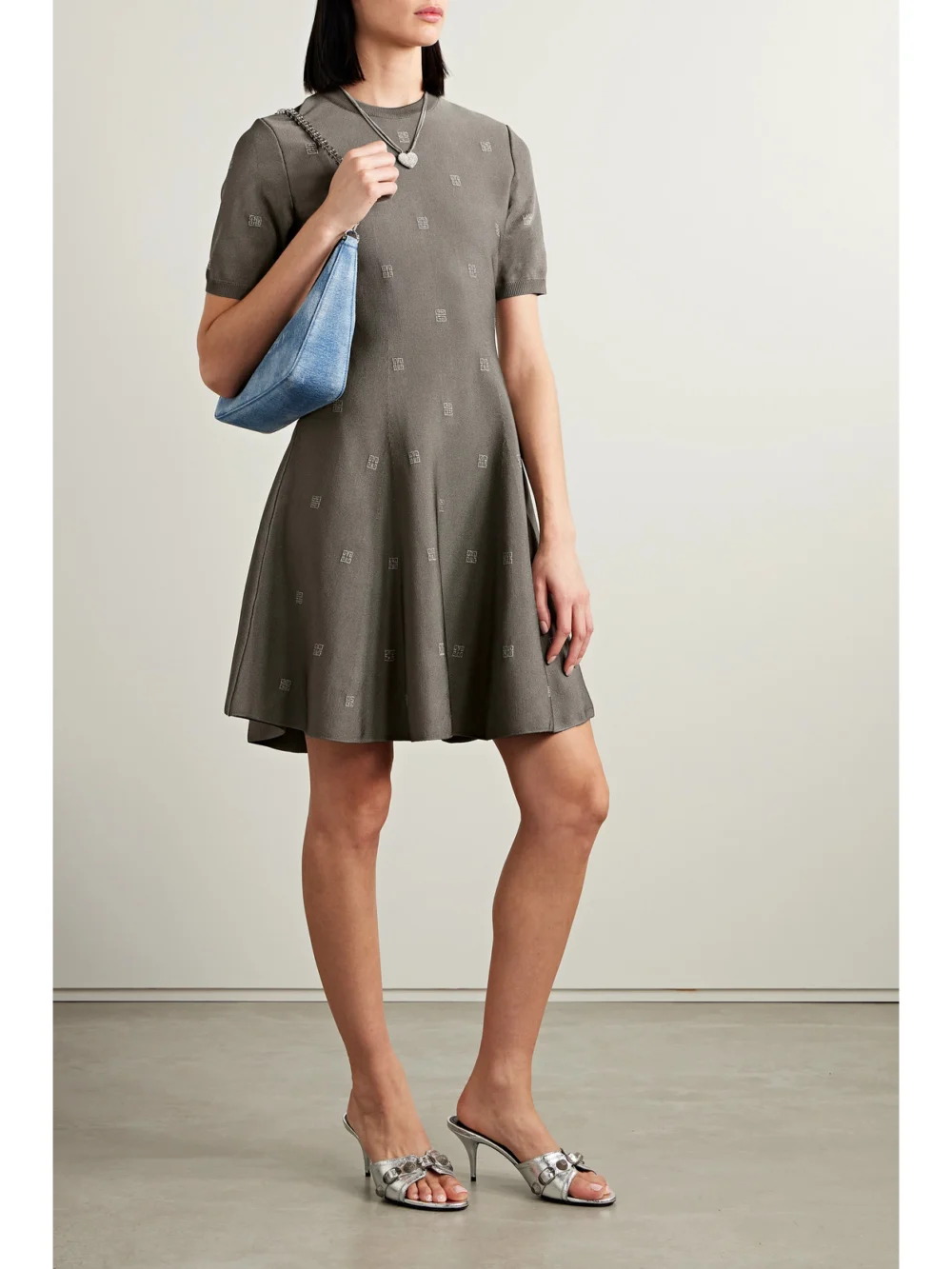 Givenchy 4g Stretch Jacquard-knit Mini Dress, worn by a model