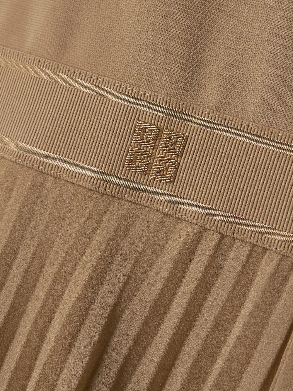 Close-up detail of the Givenchy Asymmetric Stretch-jersey and Pleated Georgette Dress