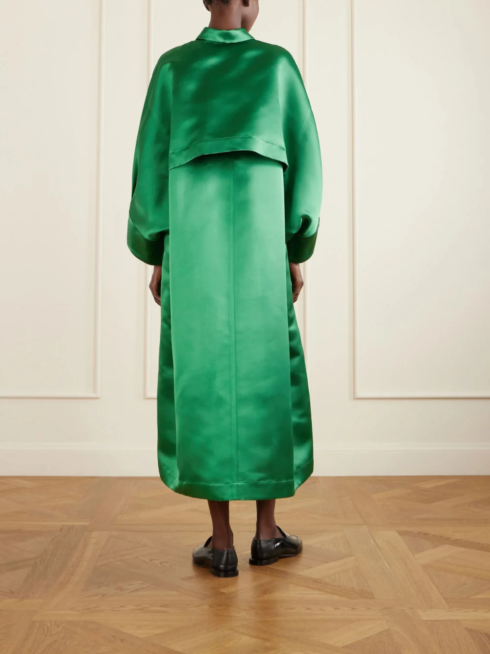 Back view of the Givenchy Belted Silk-satin Shirt Dress