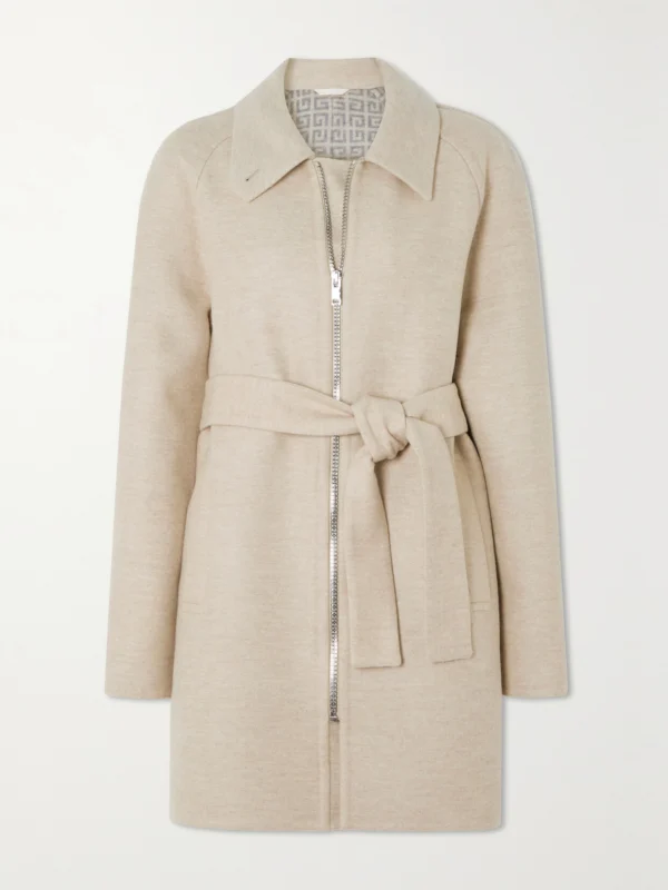 Givenchy Belted Wool, Silk and Cashmere-blend Coat