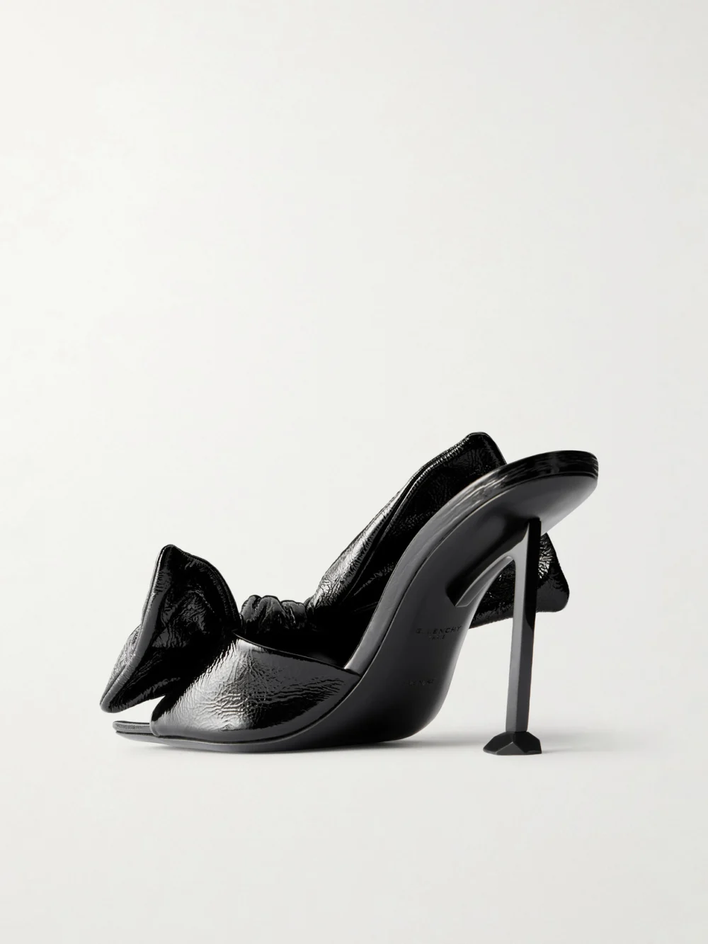 Back view of the Givenchy Boudoir Bow-detailed Leather Mules