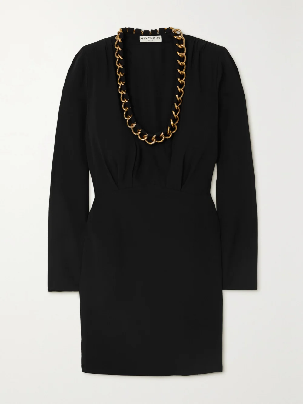Givenchy Chain-embellished Crepe Mini Dress in black