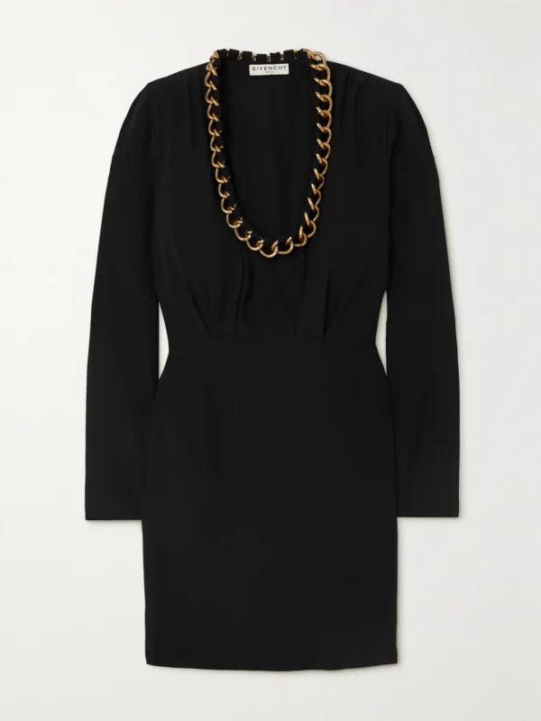 Givenchy Chain-embellished Crepe Mini Dress