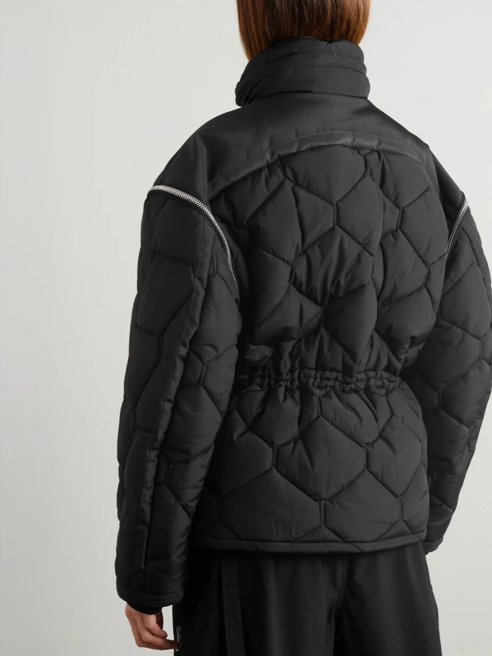 Back view of the Givenchy Convertible Quilted Padded Shell Jacket