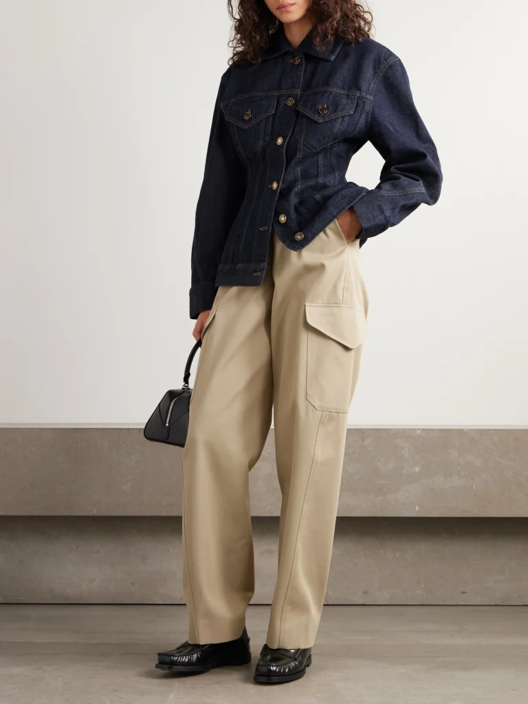 Givenchy Cotton and Wool-blend Gabardine Wide-leg Cargo Pants